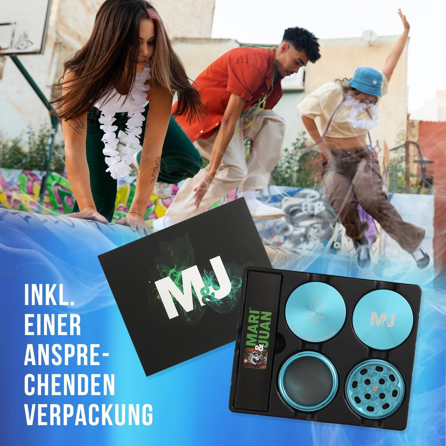 Grinder (ø5 cm) Aluminium blau