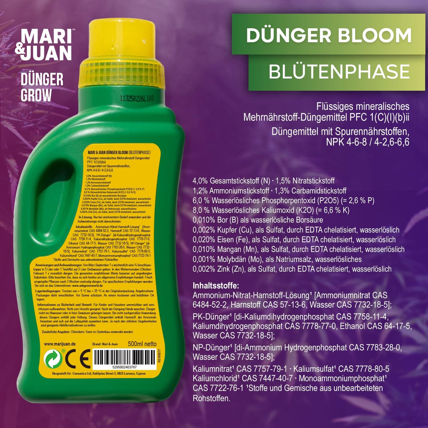 Hanf Dünger Grow (0,5 L)