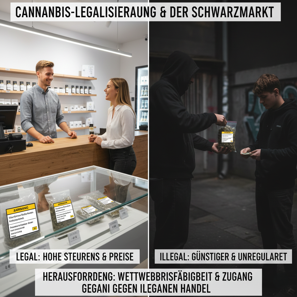 Wie beeinflusst die Legalisierung den Schwarzmarkt?