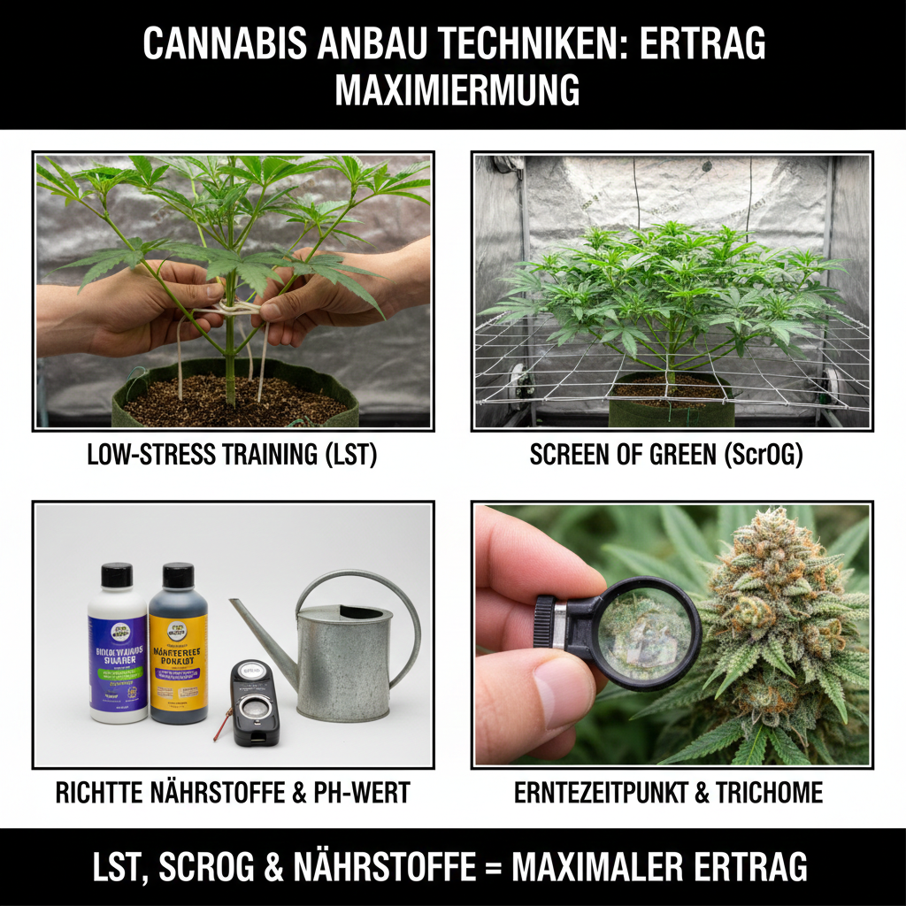 Die besten Techniken für eine ertragreiche Cannabis-Ernte