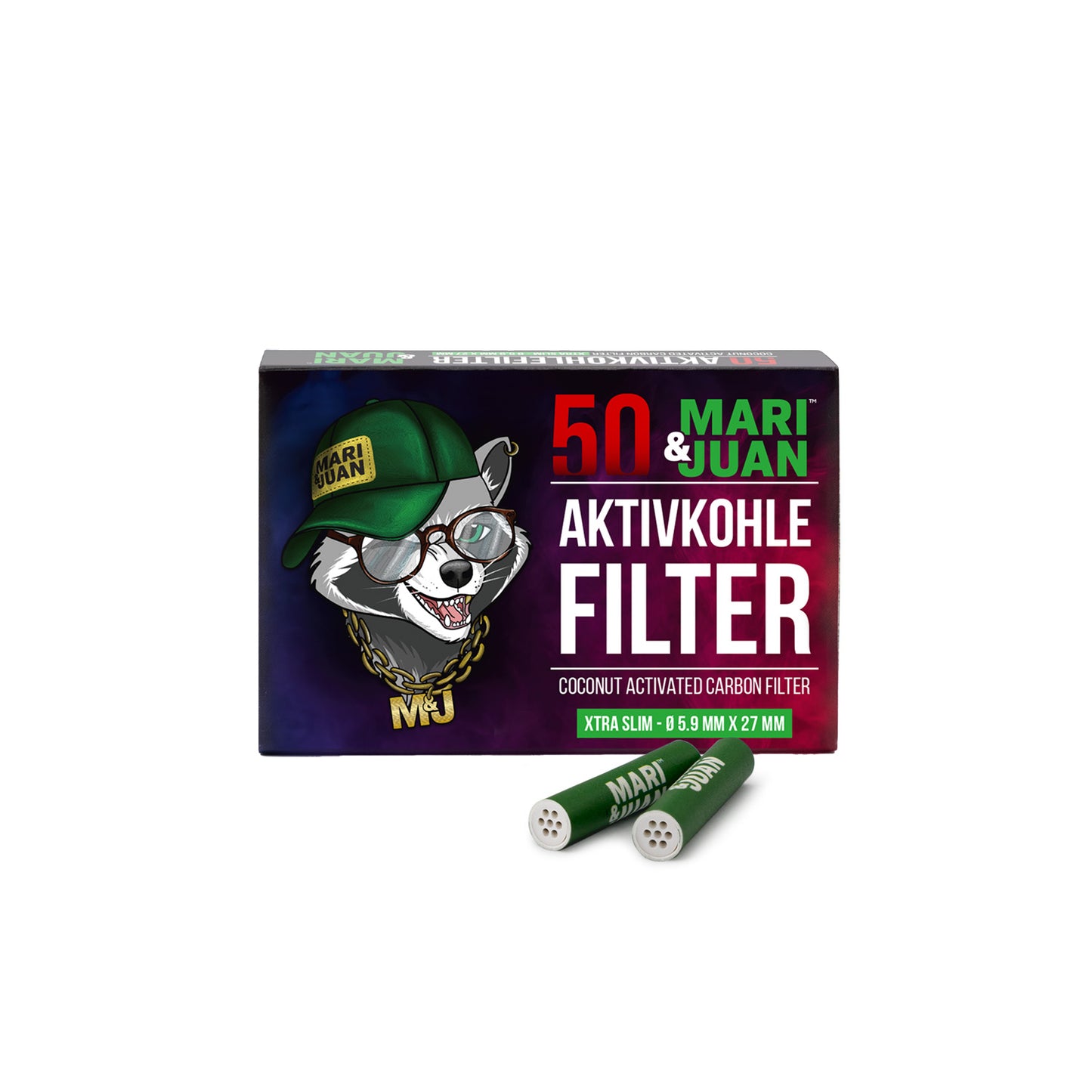 Mari & Juan 50 Aktivkohlefilter SLIM