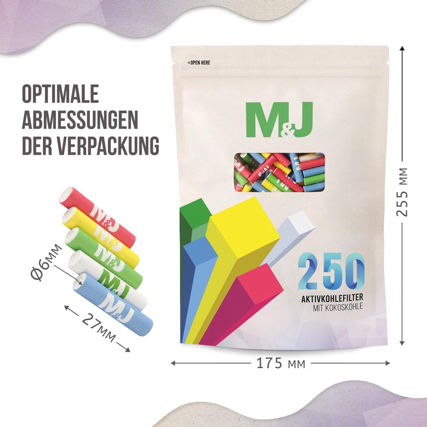 250 Aktivkohlefilter (ø6 mm)