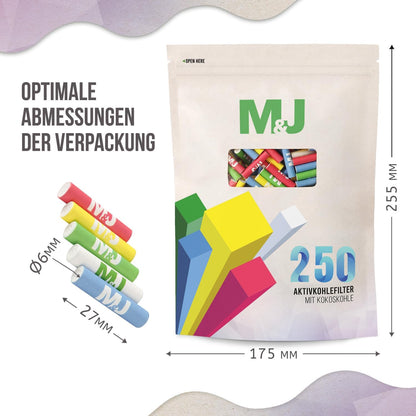 250 Aktivkohlefilter (ø6 mm)