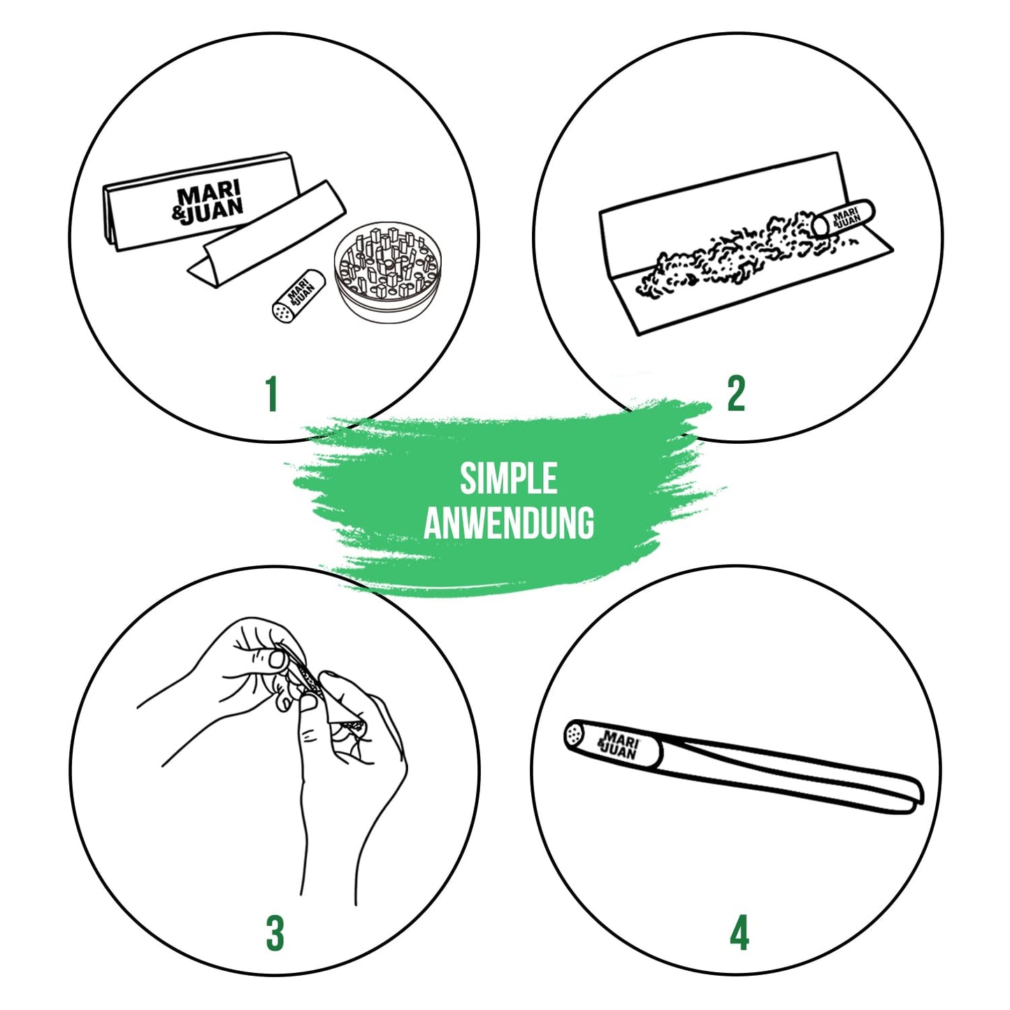 Mari & Juan 200 vorgedrehte Filter | 6mm Durchmesser, ungebleichtes Pflanzenfaserpapier | Braune Papierfilter, Umweltfreundliche Filter tips | Filterspitzen Box I pre rolled tips - Mari & Juan