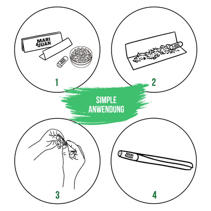 Mari & Juan 200 vorgedrehte Filter | 6mm Durchmesser, ungebleichtes Pflanzenfaserpapier | Braune Papierfilter, Umweltfreundliche Filter tips | Filterspitzen Box I pre rolled tips - Mari & Juan