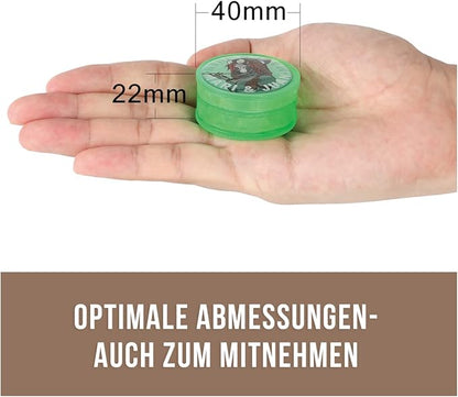Mari & Juan Premium Grinder I Mari Edition I 2-teilig I ø 4 cm mit einer Gesamthöhe von 2 cm I aus hochwertigem Kunststoff I Kräutermühle zum Mahlen von Kräuter, Gras, Tabak, Gewürze - Mari & Juan