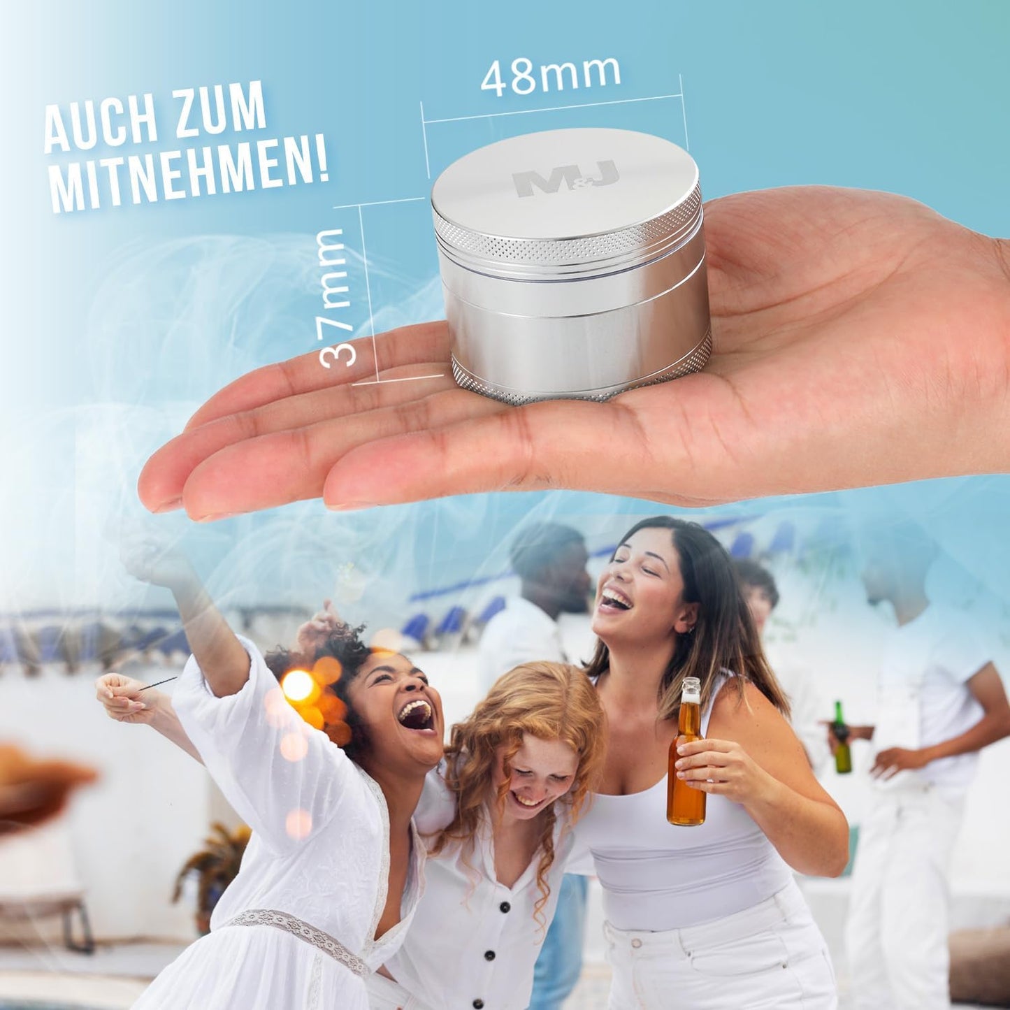 Grinder (ø5 cm) Aluminium silber