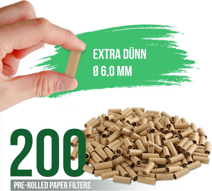 200 vorgedrehte Filter (ø6 mm)