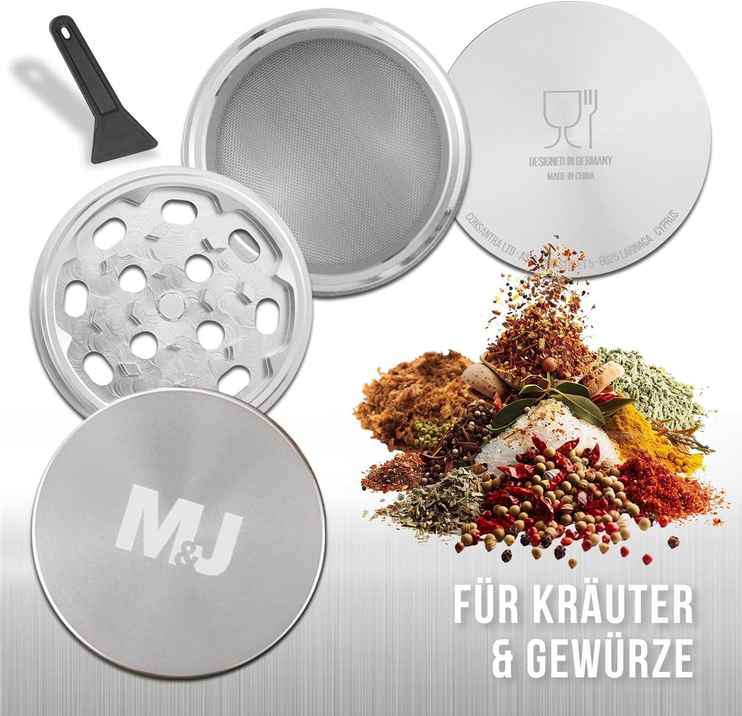 Grinder (ø5 cm) Aluminium silber