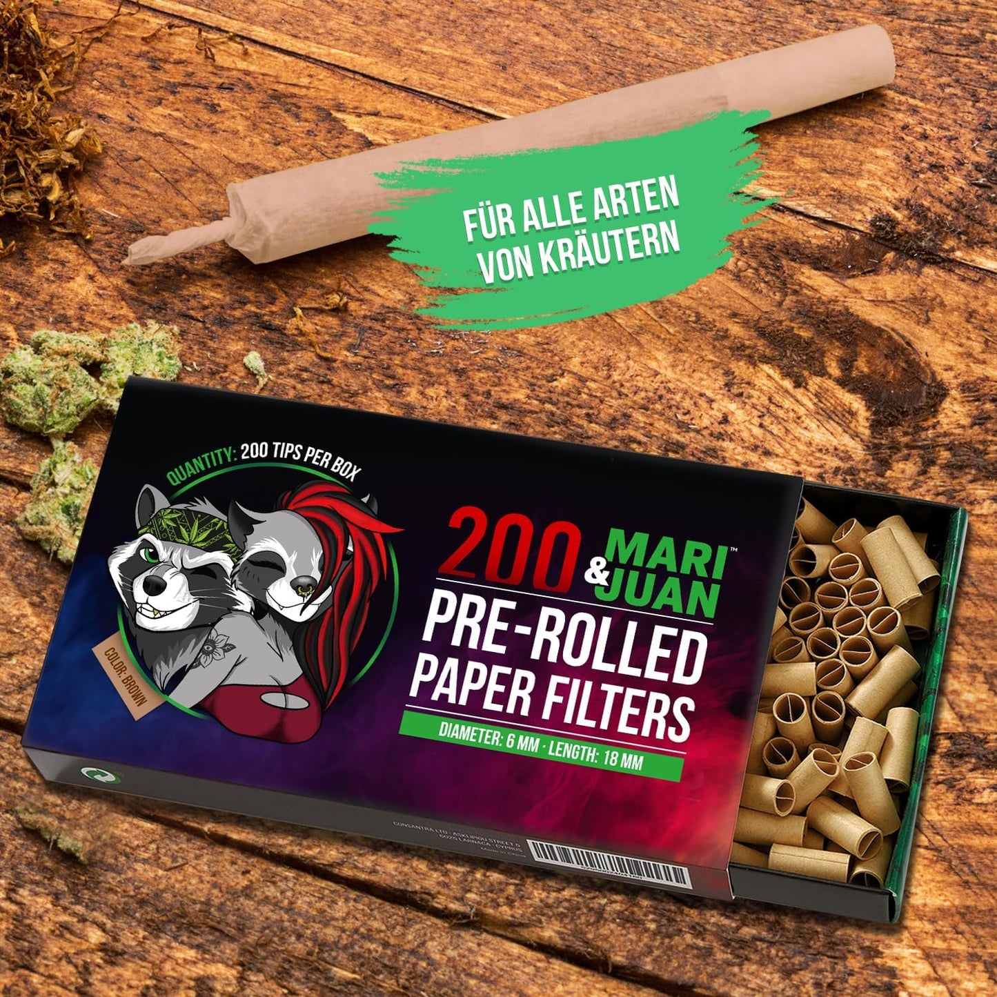 200 vorgedrehte Filter (ø6 mm)