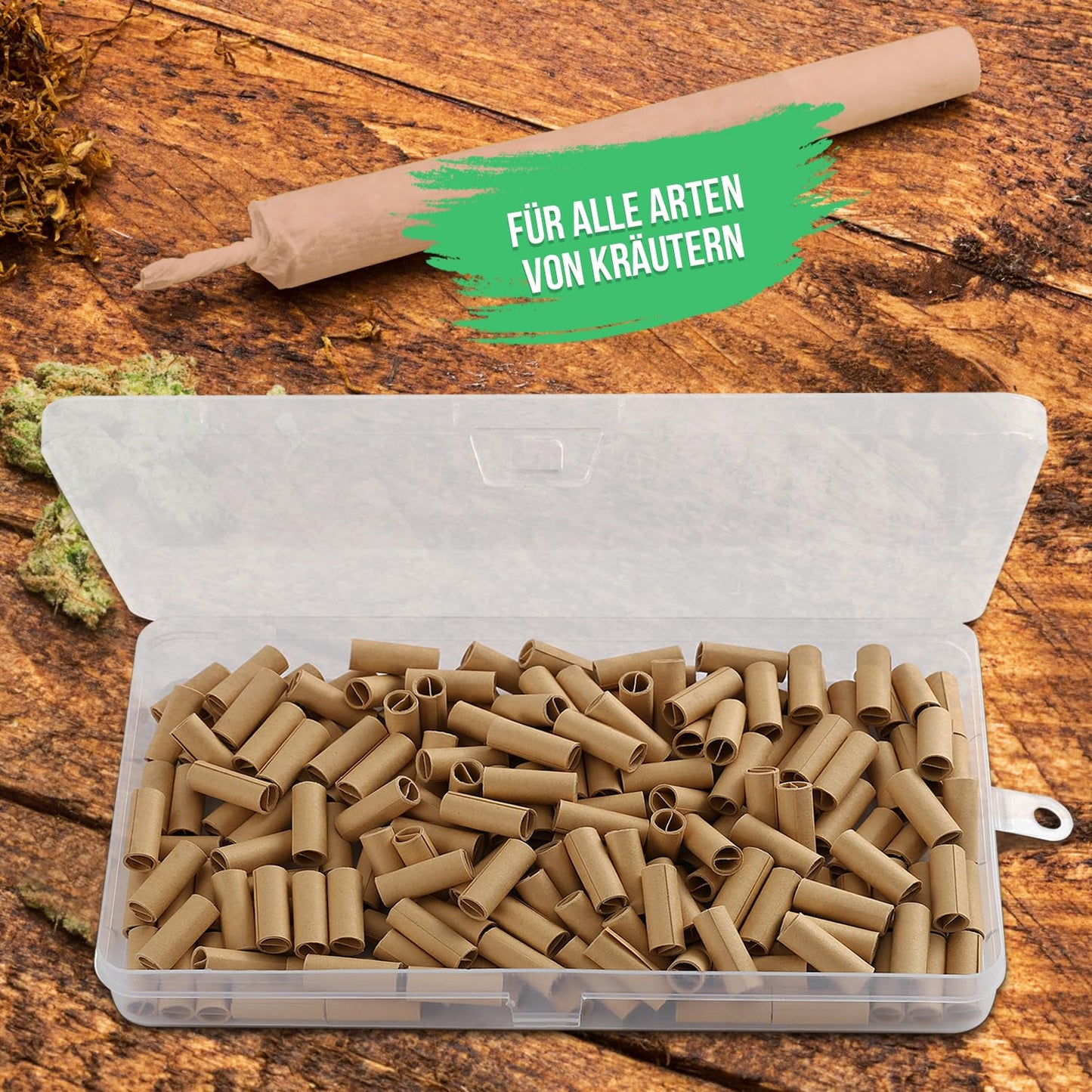 Mari & Juan 200 vorgedrehte Filter | 6mm Durchmesser, ungebleichtes Pflanzenfaserpapier | Braune Papierfilter, Umweltfreundliche Filter tips | Filterspitzen Box I pre rolled tips - Mari & Juan