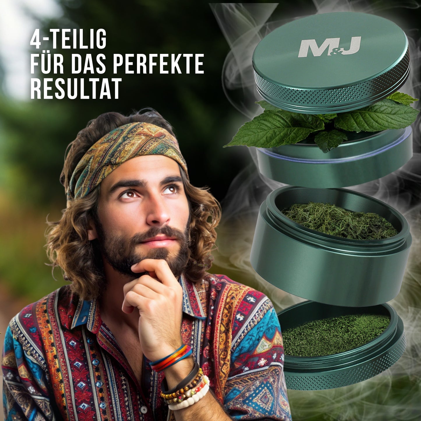 Grinder (ø5 cm) Aluminium grün